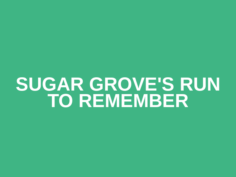 Sugar Grove's Run To Remember Logo