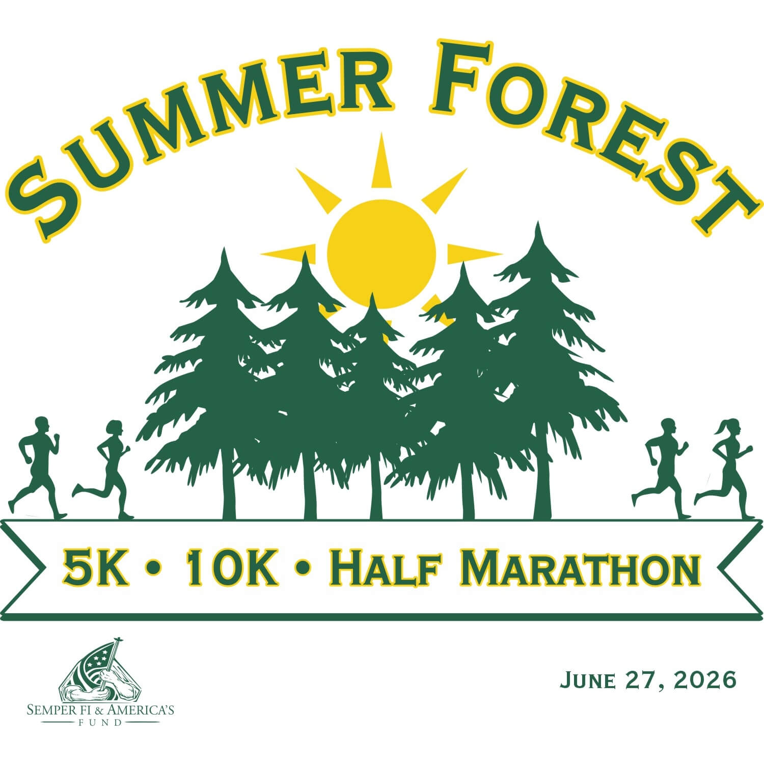 Summer Forest 5k, 10k, & Half Logo