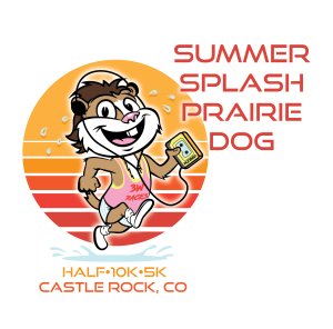 Summer Splash Prairie Dog Half, 10k, & 5k Logo
