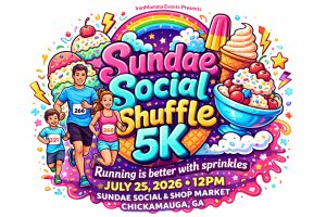 Sundae Social Shuffle 5K Logo
