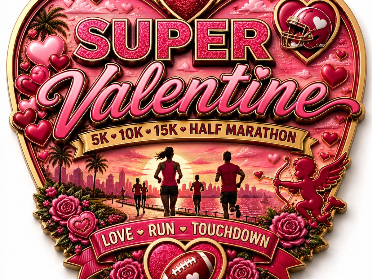 Super Valentine 5K, 10K, 15K, Half Marathon 2027 Logo