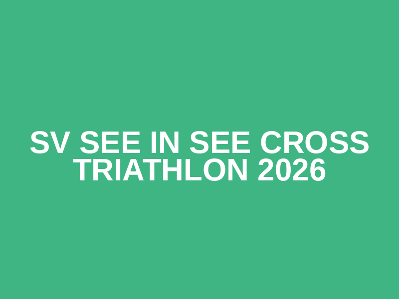 SV See in See Cross Triathlon 2026 Logo