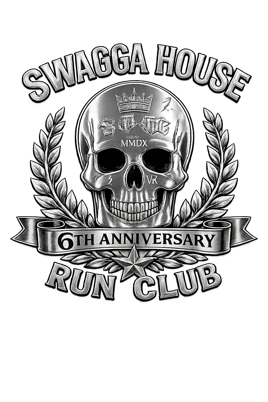 Swagga House Run Club VI Anniversary 5k Run Logo