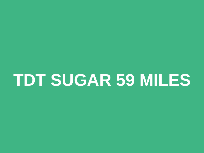 TDT SUGAR 59 MILES Logo