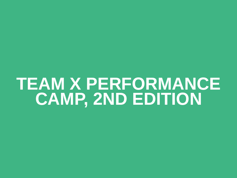 Team X Performance Camp, 2nd edition Logo