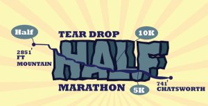 Tear Drop Half Marathon, 10K & 5K Logo