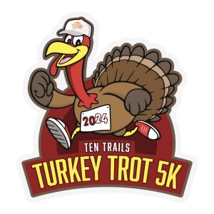 Ten Trails Active Club 5k Turkey Trot Logo