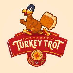 Thanksgiving Day Bethel Park Recreation Turkey Trot 5k Run & Walk Logo