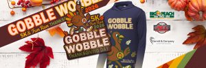 Thanksgiving Day Gobble Wobble 5K & Fun Run Logo