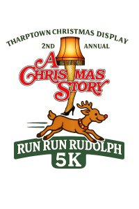 Tharptown Christmas Display 2nd Annual Run Run Rudolph 5k Logo