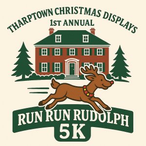Tharptown Christmas Display 2nd Annual Run Run Rudolph 5k Logo