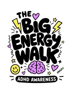 The Big Energy Walk ⚡️ Long Island's 1st ADHD Awareness 5K Walk/Run Logo