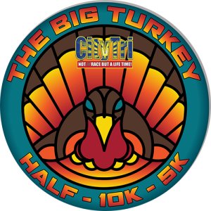 The Big Turkey Half Marathon, 10K, 5K races Logo