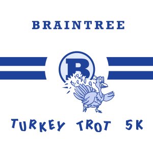 The Braintree High School Thanksgiving Day Turkey Trot 5K Logo