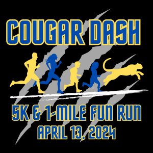 The Cougar Dash 5K and 1-Mile Fun Run Logo