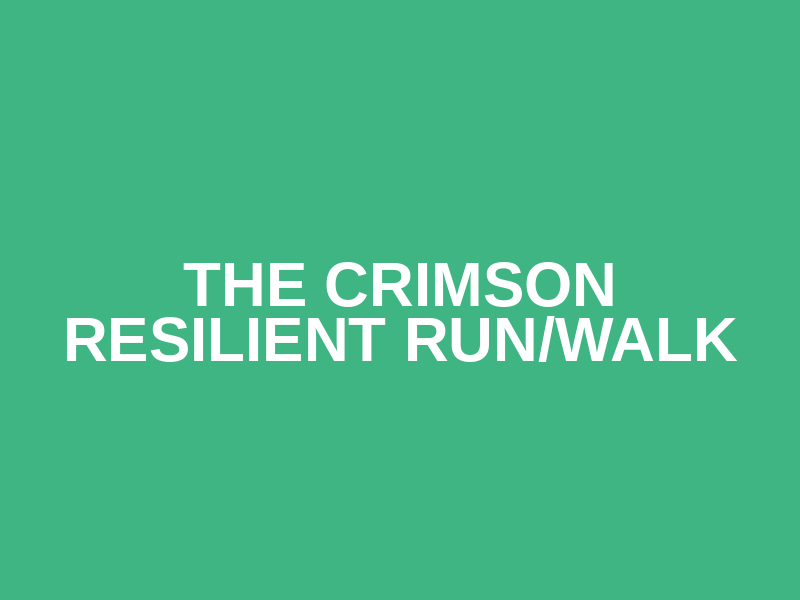 The Crimson Resilient Run/Walk Logo