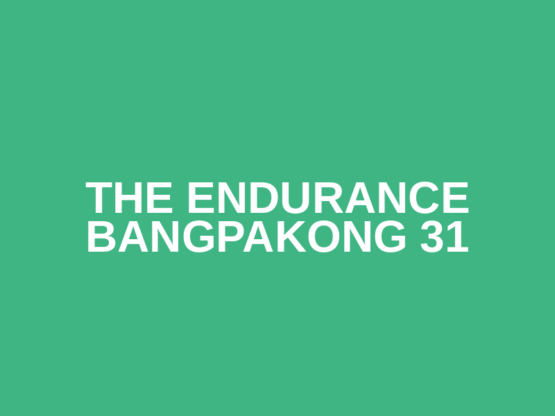 The Endurance Bangpakong 31 Logo