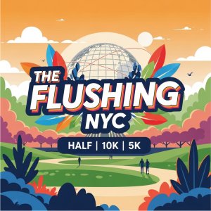 The Flushing NYC Half Marathon, 10K, 5K Races Logo