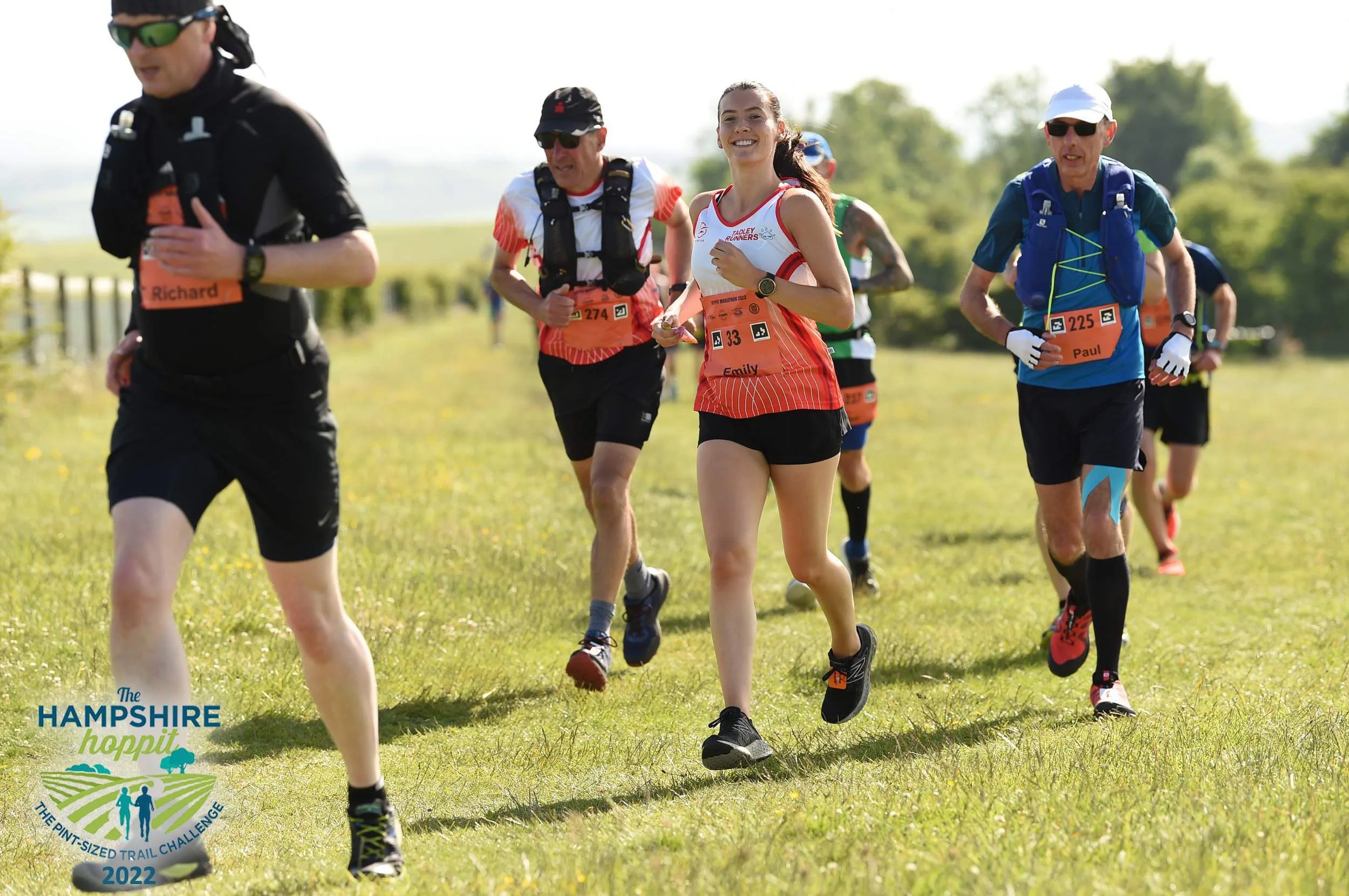 The Hampshire Hoppit - Marathon, Half Marathon, and 10k Logo