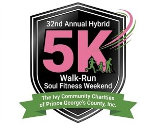 The Ivy Community Charities of Prince George's County, Inc. -32nd Annual 5K Walk-Run Soul Fitness Weekend Logo