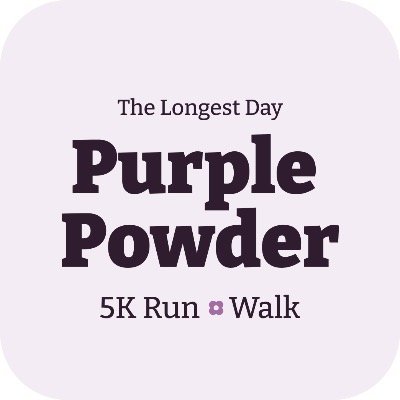 The Longest Day Purple Powder 5K Run/Walk Logo