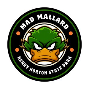 The Mad Mallard 3, 6, 12 & 24 HR NIGHT TIME trail race. Logo