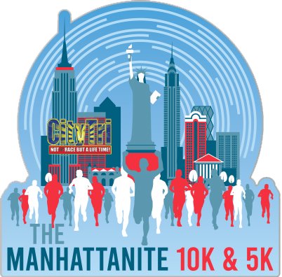 The Manhattanite 10K and 5K @manhattan @riverside park Logo