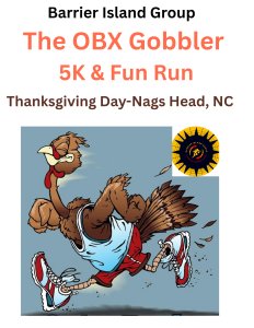 The OBX Gobbler 5K & Fun Run Logo