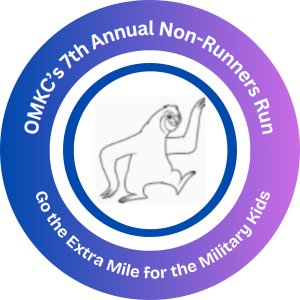 The OMKC Non-Runners Run or Go the Extra Mile for the Military Kids Logo