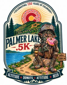 The Palmer Lake .5K (Yes "Point" 5) Logo