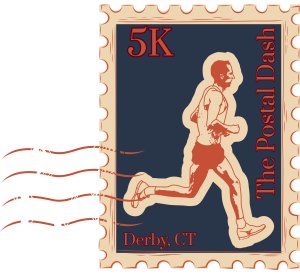 The Postal Dash 5K Logo