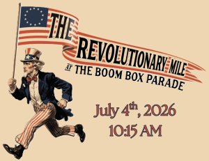 The Revolutionary Mile - At the Boom Box Parade Logo