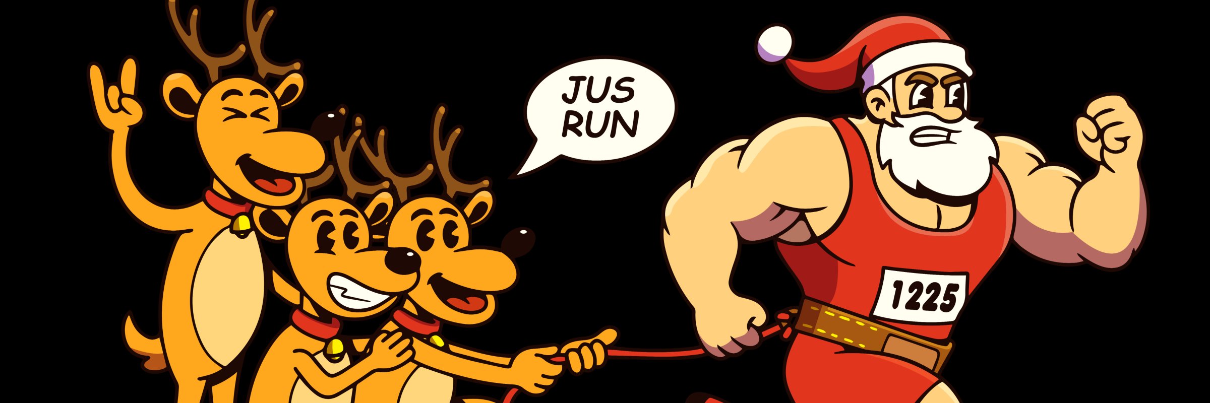 The Rockin Reindeer 10K/5K/1M Logo