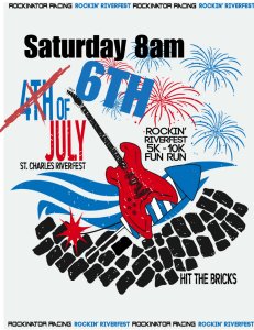 The "ROCKIN' RIVERFEST" 5k, 10K, Half Marathon & Fun Run! Logo