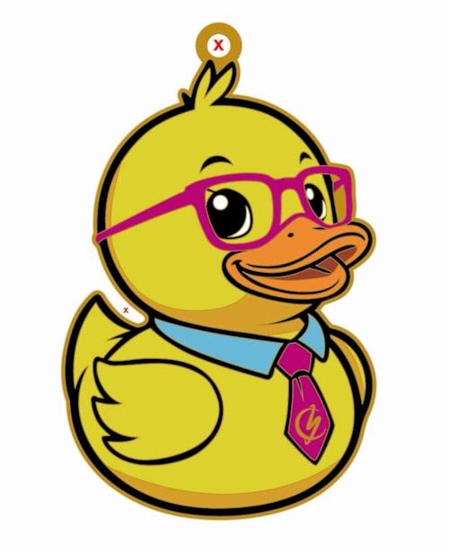 The Rubber Ducky Waddle Logo