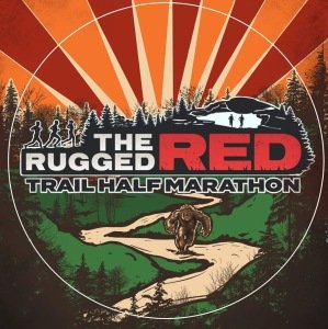 The Rugged Red Trail Half Marathon Logo
