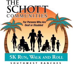 The Schott Communities 5K Run, Walk, and Roll Logo