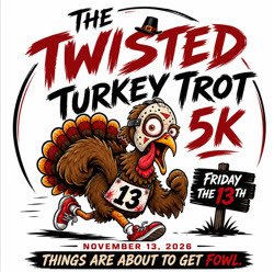 The Twisted Turkey Trot 5K Quitman, Texas Logo
