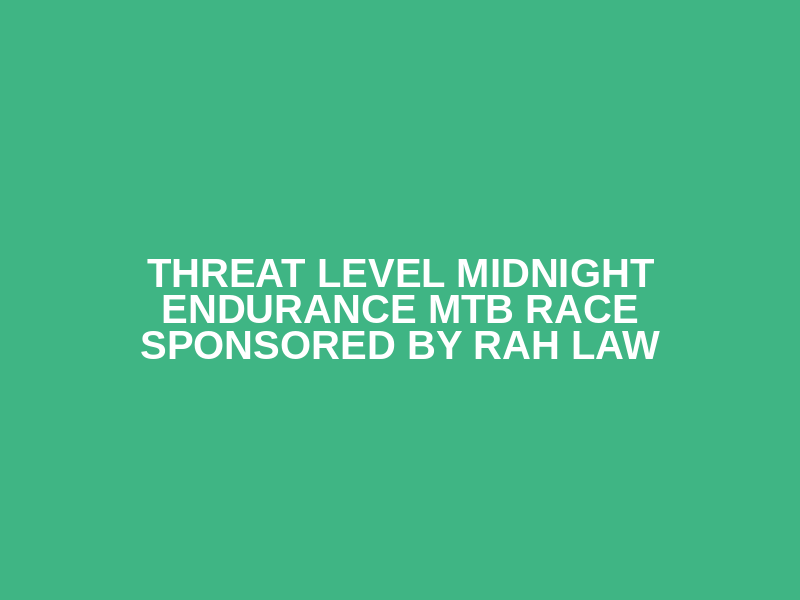 Threat Level Midnight Endurance MTB Race Sponsored by Rah Law Logo