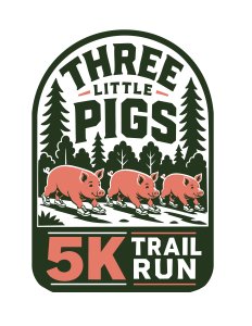 Three Little Pigs 5K Trail Run Logo