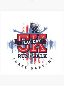 Three Oaks Flag Day 5K Logo