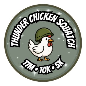 Thunder Chicken Squatch Trail Jamboree Logo