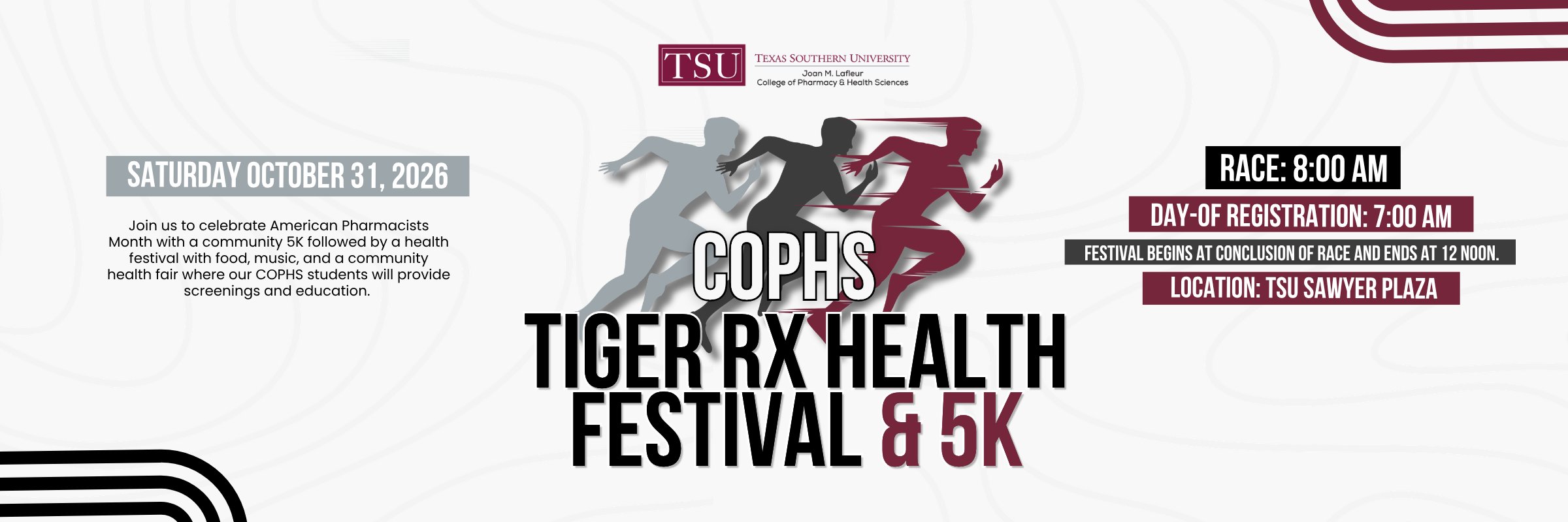 Tiger Rx Wellness Festival and 5K Logo