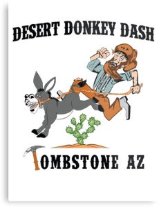 Tombstone Desert Donkey Dash Logo