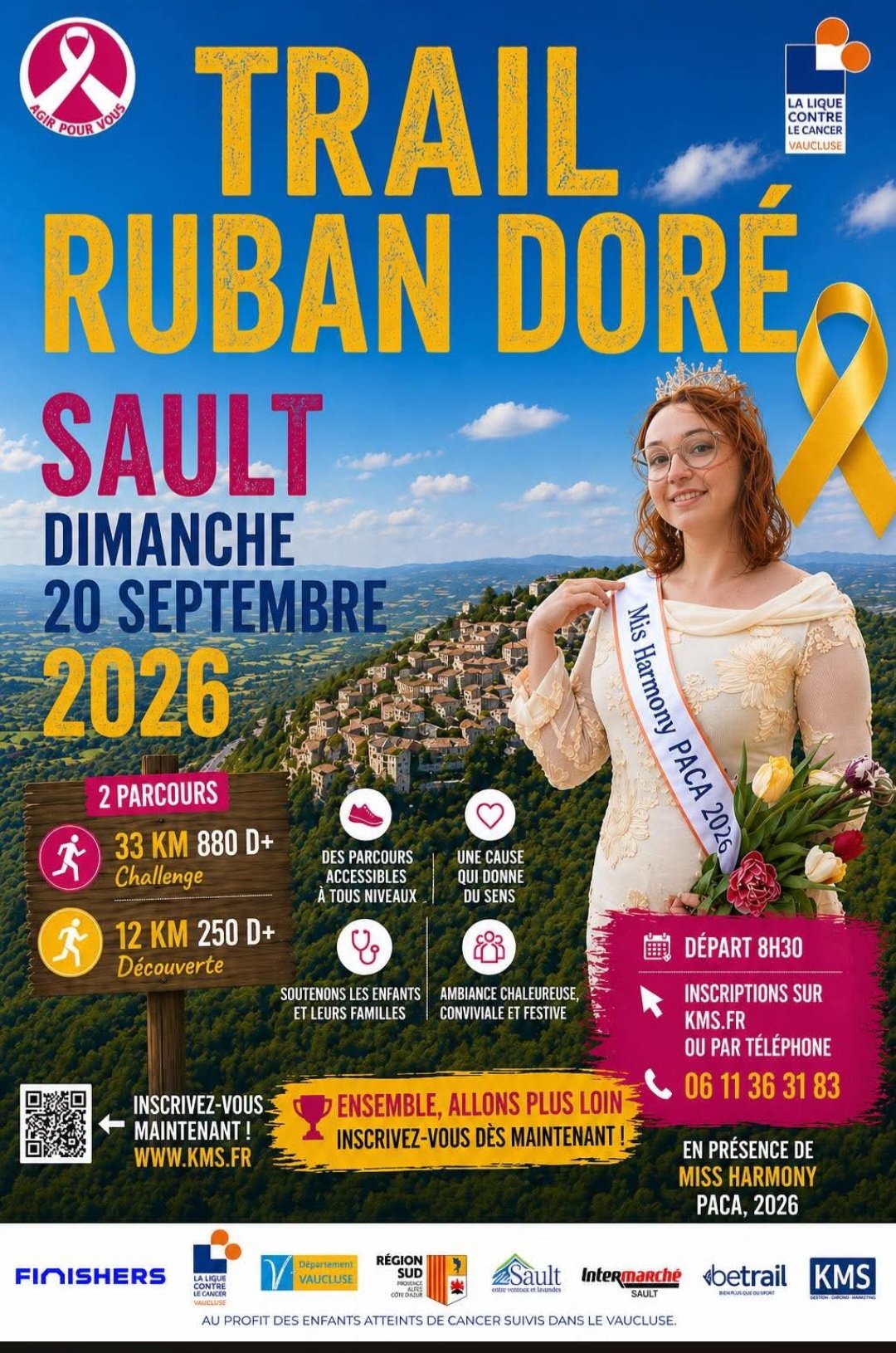 Trail de l'espoir à Sault/Trail du ruban doré