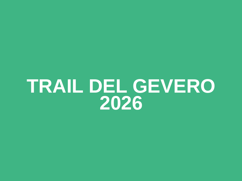 Trail del Gevero 2026 Logo