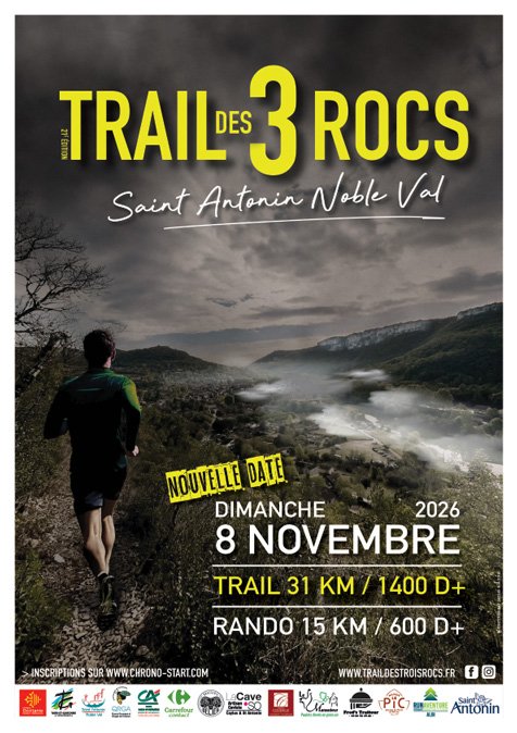 TRAIL DES 3 ROCS Logo