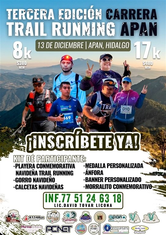 TRAIL RUNNING APAN HIDALGO 3ra EDICIÓN