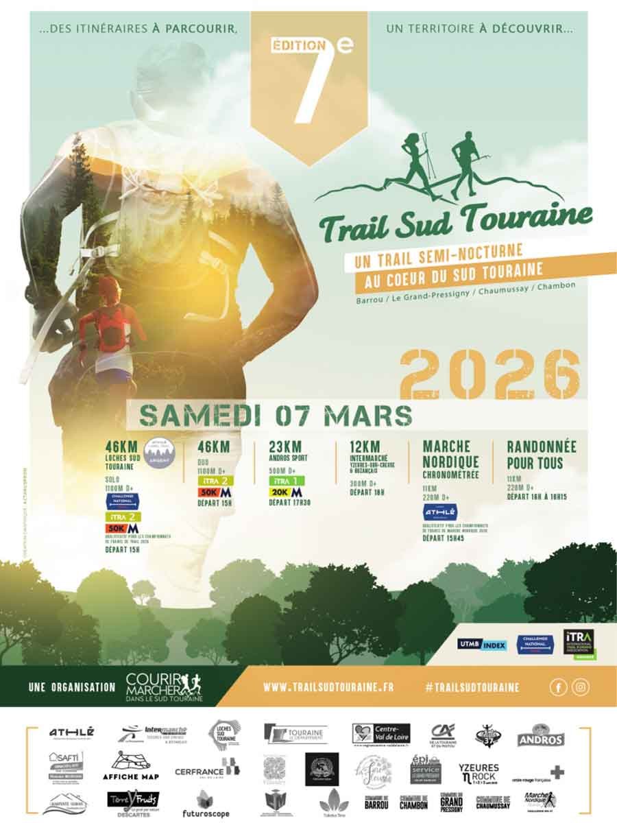 Trail sud touraine - 11 km marche nordique