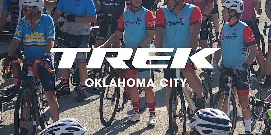 Trek Bicycle OKC Wednesday Road Ride with Team Staplegun Logo